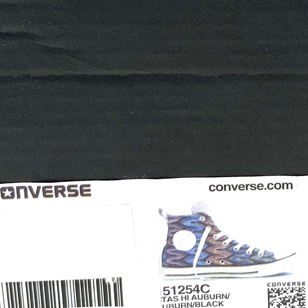 Converse Ctas HI All Star Missoni Auburn Black Men Canvas Size Sneakers 151254C - Picture 8 of 9